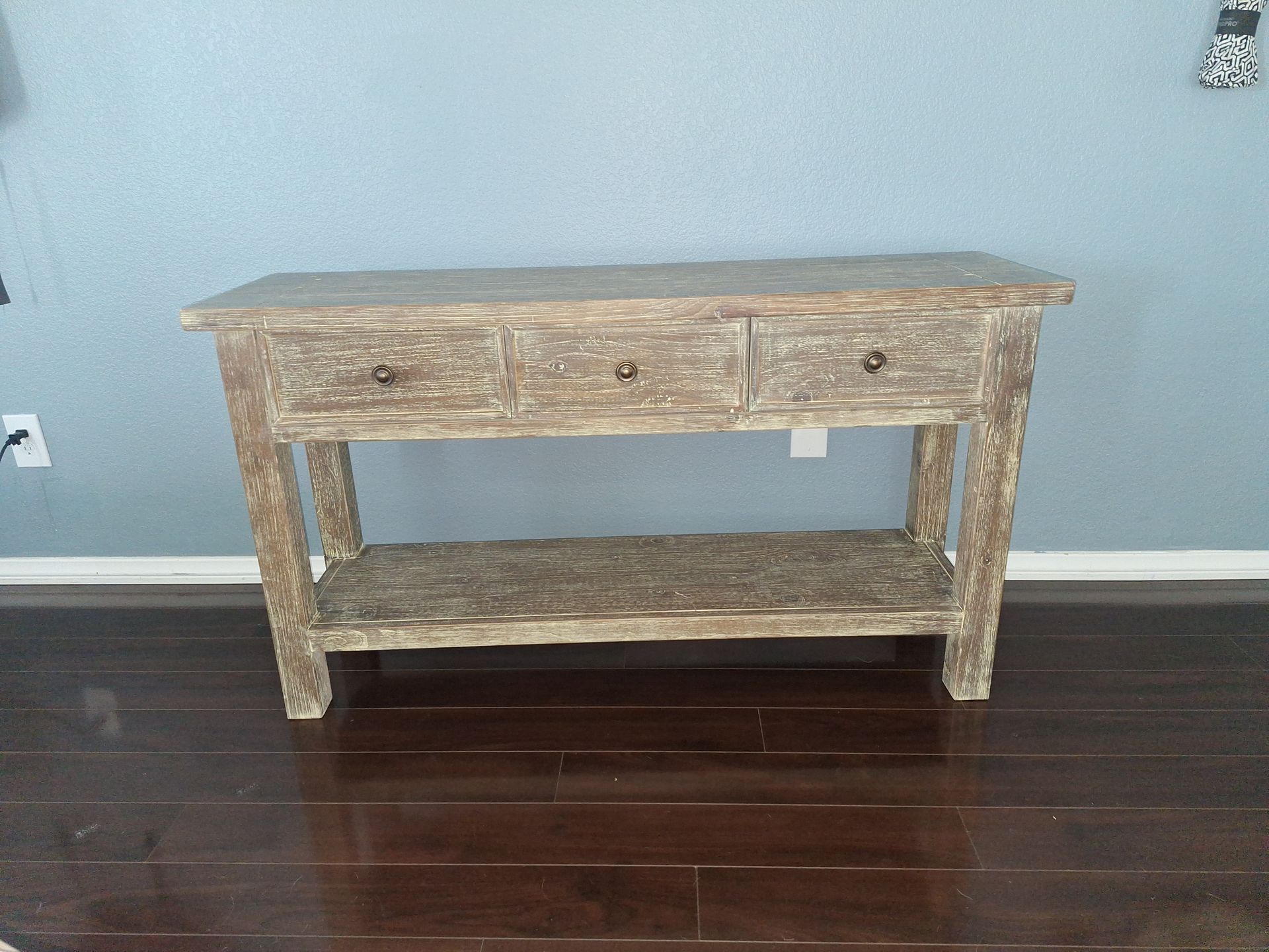 Wood console table
