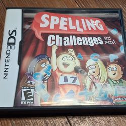 Nintendo Ds Spelling Challenges Video Gane Manuel Case Fun Smart Words 