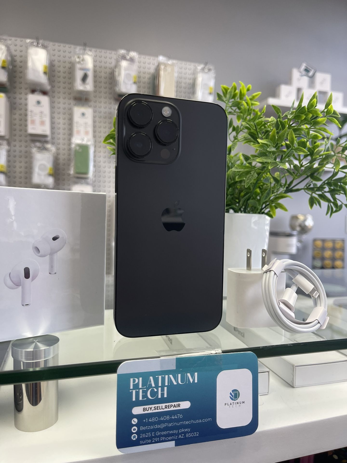 iPhone 14 Pro Max Unlocked 128Gb Black AirPods Comes For Free