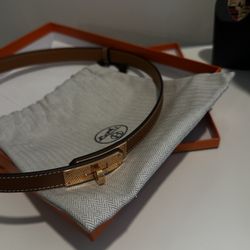 Hermes Kelly Belt Gold Veau Epsom