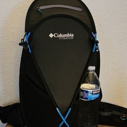Columbia Titanium Backpack Black With Blue Accents Hiking Backpacking