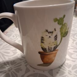Cat Cactus Coffee Mug