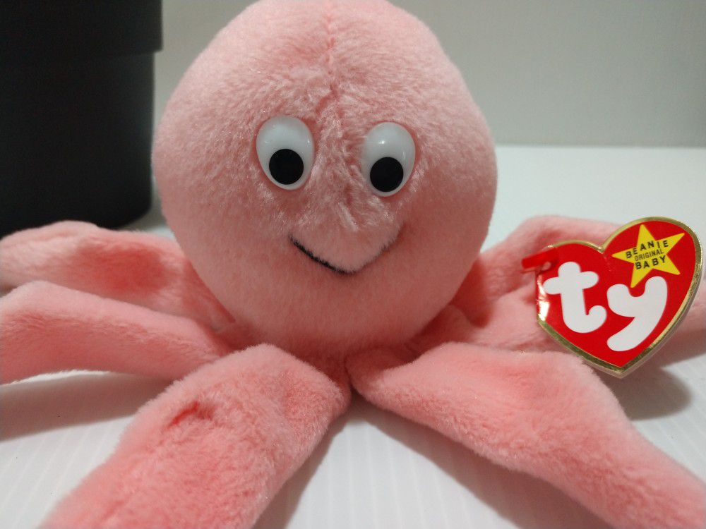 Ty Beanie Baby INKY the Octopus with TAG RETIRED 1994