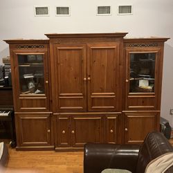 Wooden TV Entertainment Console And Free Piano