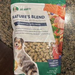 4 Bags Of Dr. Marty Nature's Blend Essential Wellness Freeze Dried Raw Dog Food