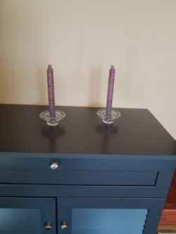 Candle Holder Crystal 2 Piece