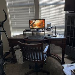 Wooden Desk and Chair