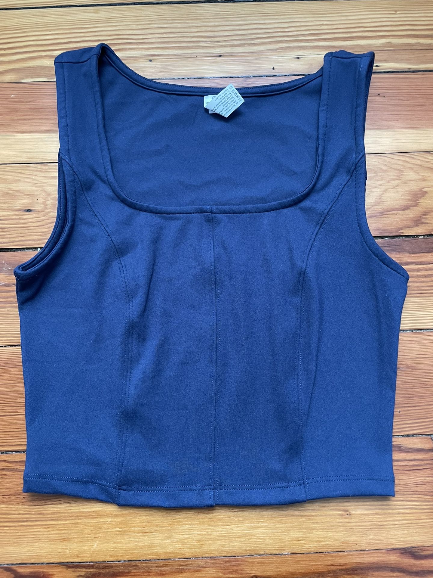Navy Blue Corset Style Top