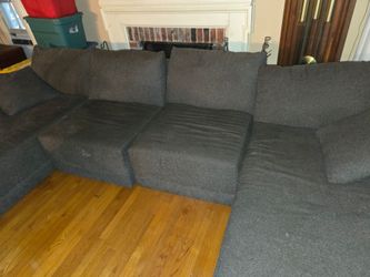 Gray Sectional Sofa 4 Sections
