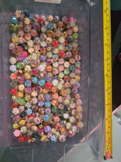 Colorful glass charms