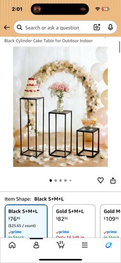 party pedestal stand cake decor black