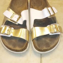 Gold And White Birkenstock Dupes