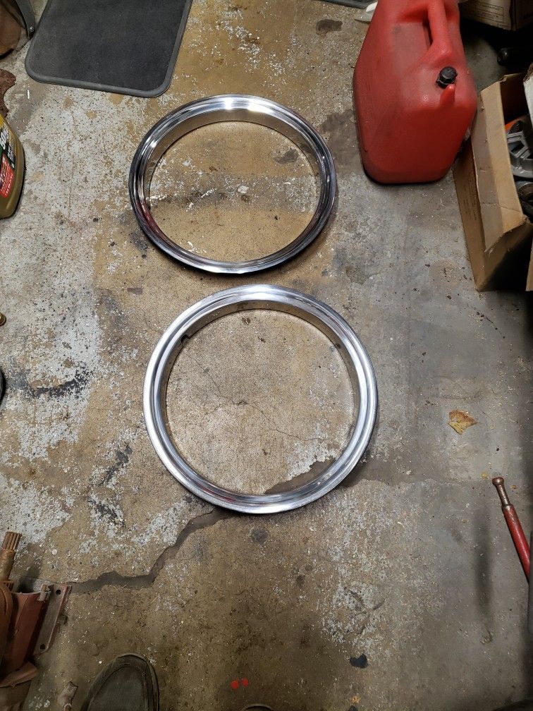 15 Inch Ralley Wheels Chrome Trim Rings