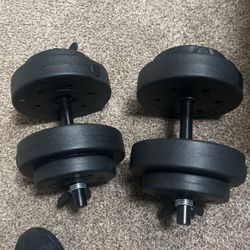 40lbs Adjustable Dumbbells 