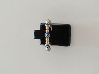 14K solid Yellow Gold Nazar (evil eye) Ring