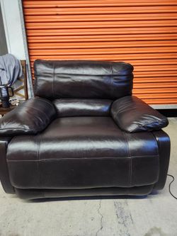 Wide Power Leather Recliner Chair FREE DELIVERY
