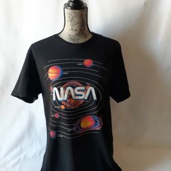 Old Navy Nasa Solar System women's black short-sleeve t-shirt  size  L 