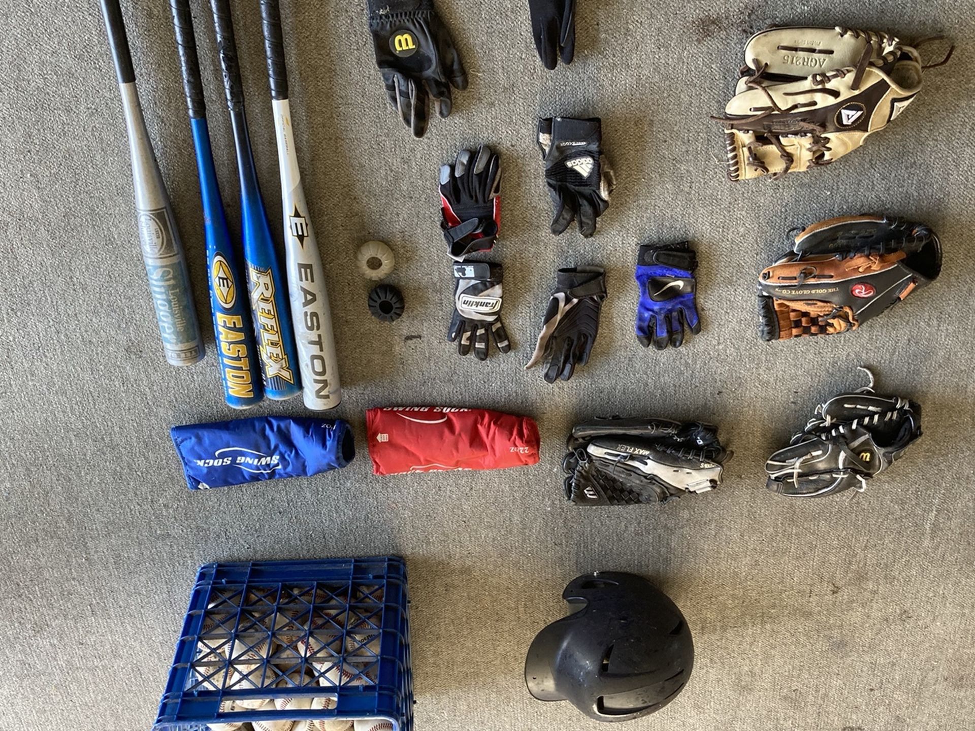 Baseball equipment gear Bats Balls Gloves Mitts