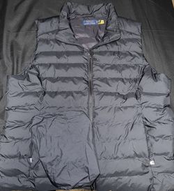 Black Polo Puffer Vest 