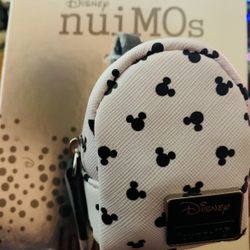 Disney Parks NuiMOs Loungefly Mini Backpack Mickey Mouse Ears Icon Black White
