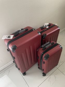 Set 3 maletas rojas (nuevas en su caja)