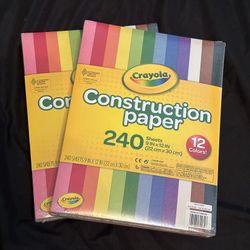 New Crayola Construction Paper Packs (set of 2)