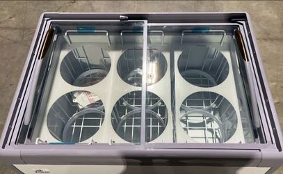 NSF 40 ins Ice Cream Glass Freezer Dipping Cabinet RI-260DC