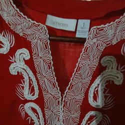 Chico's 3/4 sleeve tunic blouse Size 1