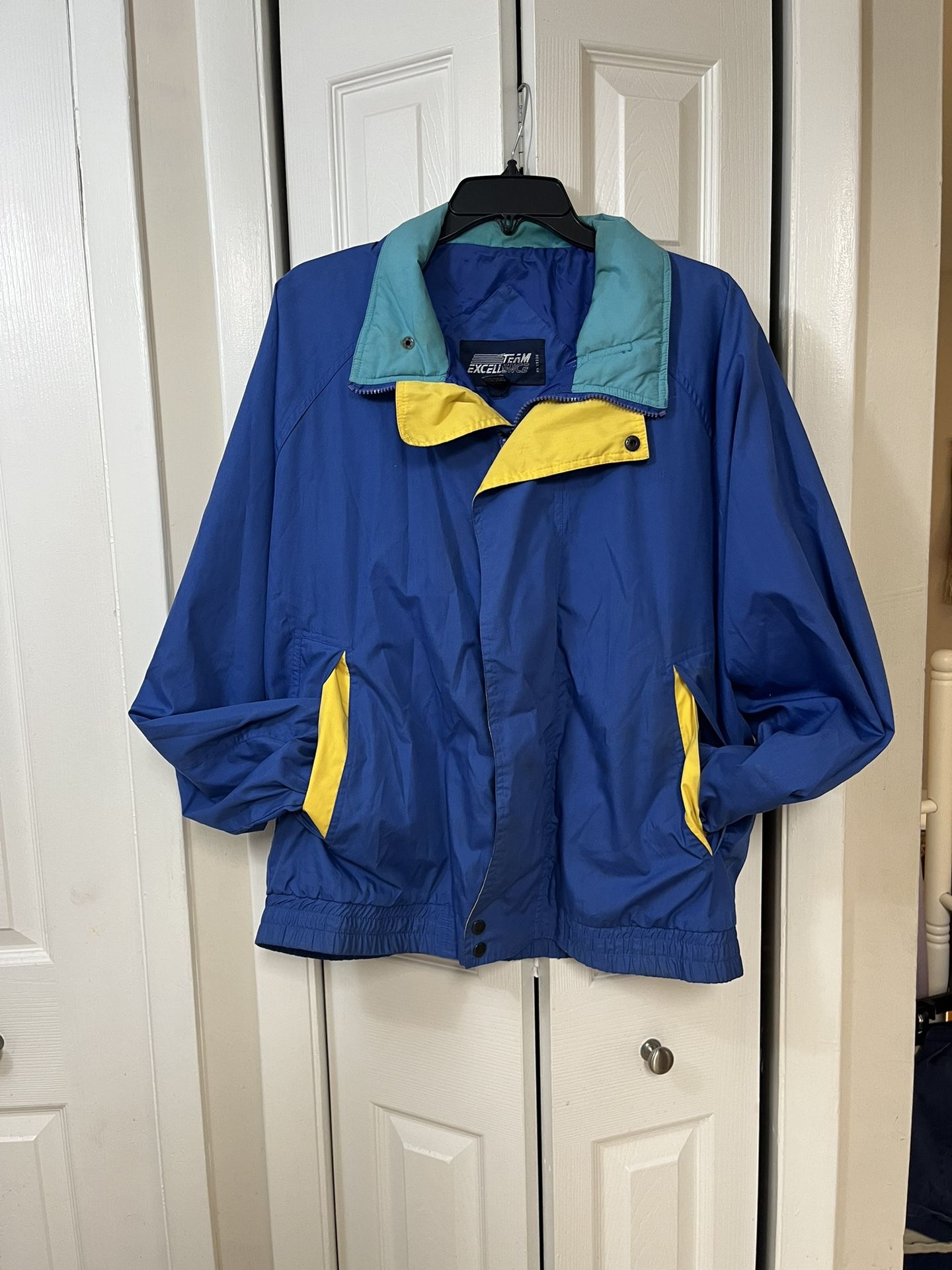 Vintage Joggers Jacket Running Windbreaker Team Excellence 