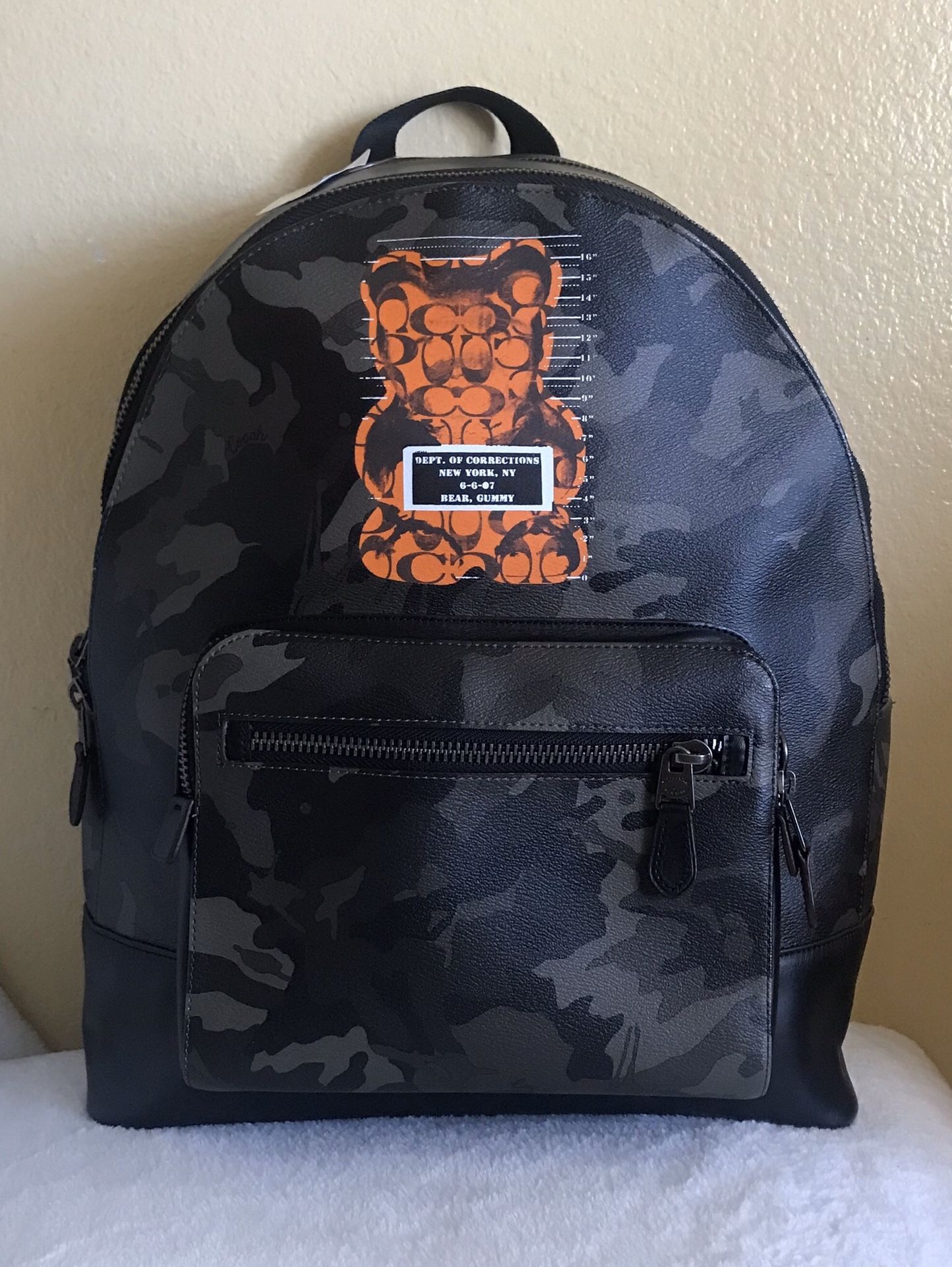 NEW Coach West Camo Vandal Gummy Mens Backpack