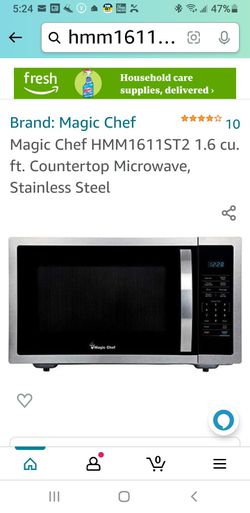  Magic Chef HMM1611ST2 1.6 cu. ft. Countertop Microwave