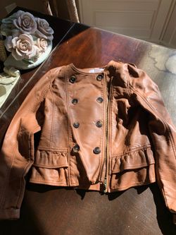 Faux leather jacket kids