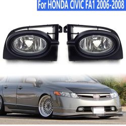 Fog Lights Fit for 2006 2007 2008 Honda Civic 4-Door Sedan Fog Lamps Replacement with Wiring Harness Switch Kit