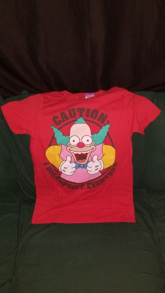 Krusty The Clown Red Tshirt (Small)