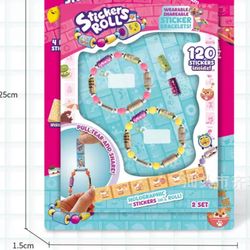 Sticki Rolls Anna & Erin BFF Pack – Wearable Friendship Bracelets with 120+ Stickers | Collect and Share | Anna and Erin Charms | Ages 5 and Up