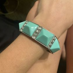 Blue Stretchy Stud Bracelet