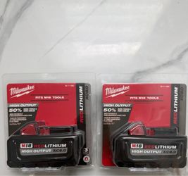 2pack Milwaukee XC High Output 8.0 Battery