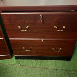 2 Drawer Cherrywood Filing Cabinet/with Key
