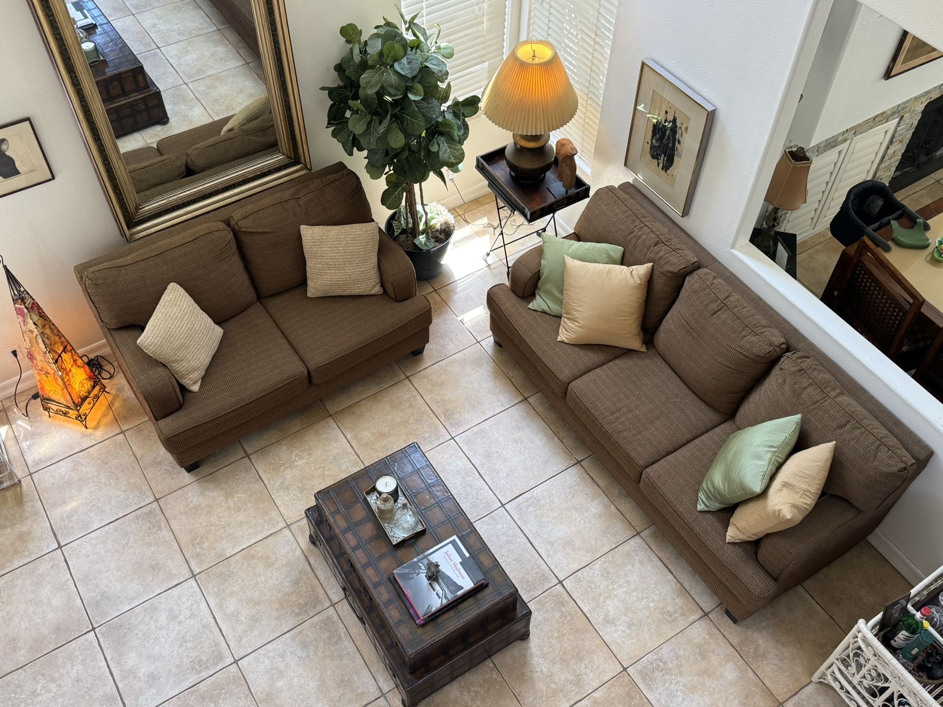 Sofa And Love Seat Set.