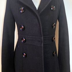 Bebe Black Double Breasted Pea Coat