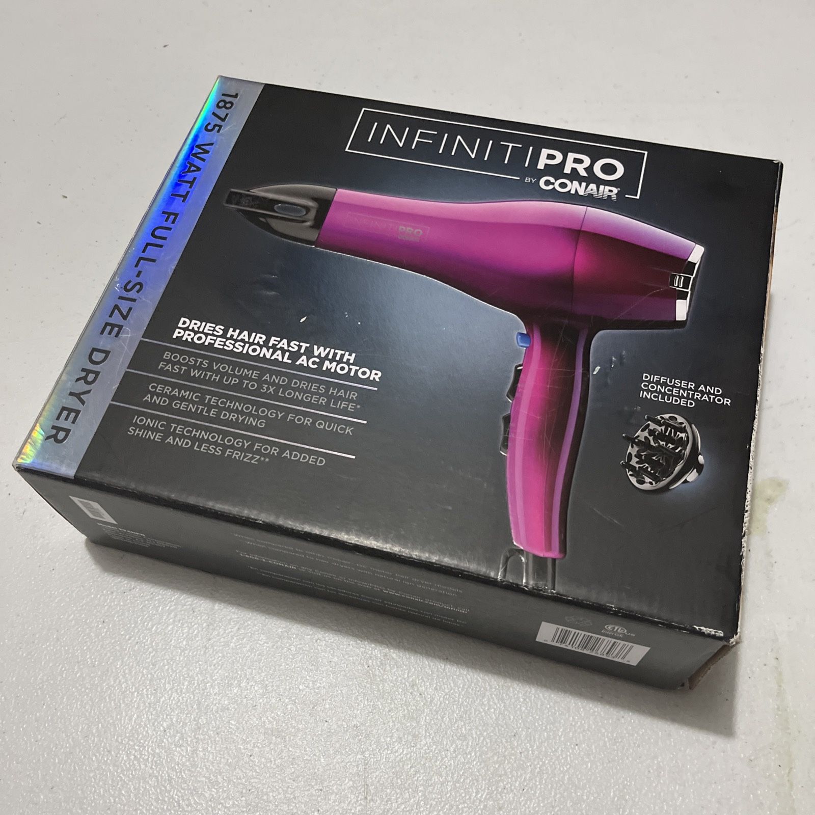 CONAIR INFINITI PRO 1875 Watt Full-Size Dryer 294NPN NEW IN BOX