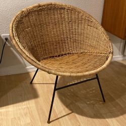 Vintage Rattan Bucket Chair