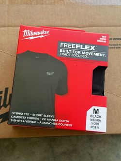 Men's Medium Black Cotton/Polyester Short-Sleeve Hybrid Work T-Shirt