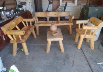 Rustic Wooden Furniture Set