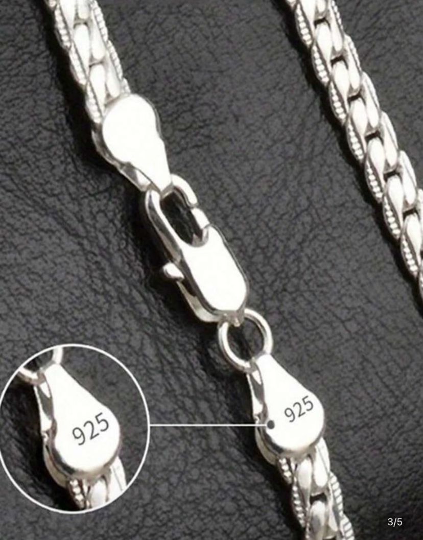 925 Silver Chain 12” Long. New