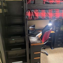Kids Bed With Desk 