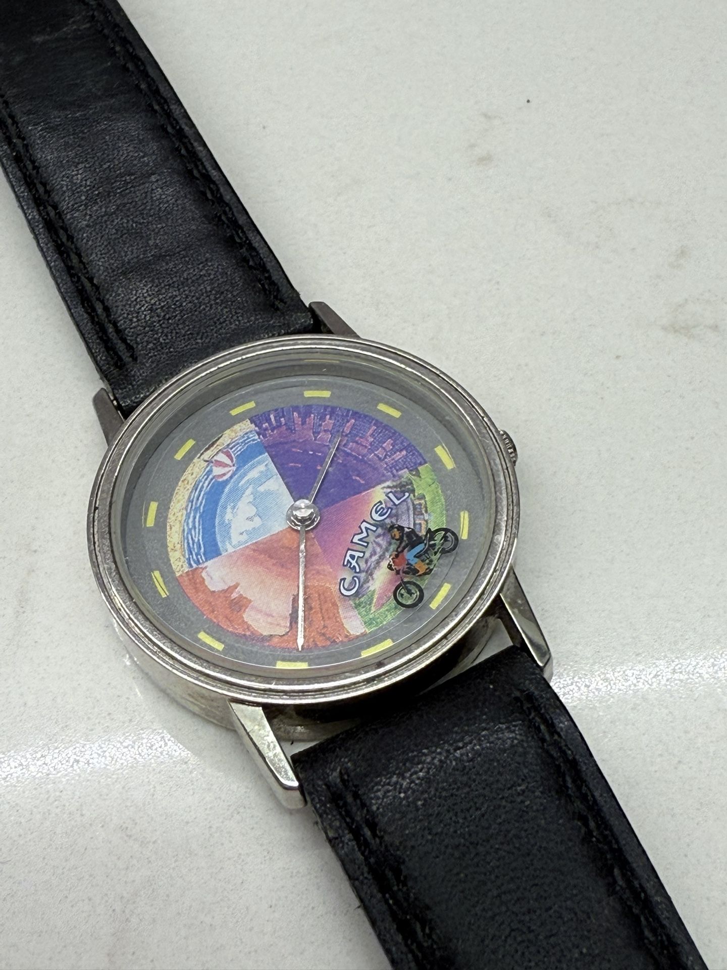 Camel Watch with Leather Band