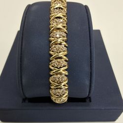 Diamond Tennis Bracelet Yellow Gold 14k  22.1g