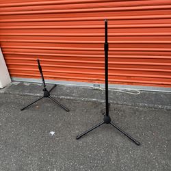 Tripod Mic Stands: 2 Heights Available 