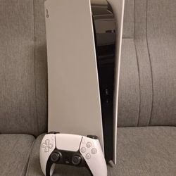 PS5 digital edition with controller, Power supply, and HDMI